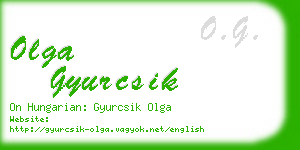 olga gyurcsik business card